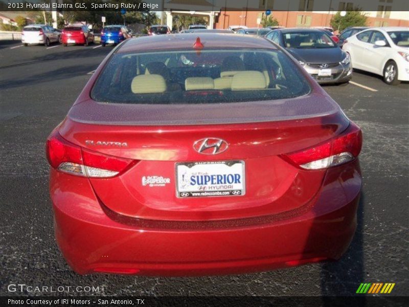 Sparkling Ruby / Beige 2013 Hyundai Elantra GLS