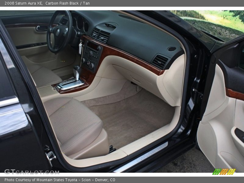 Carbon Flash Black / Tan 2008 Saturn Aura XE