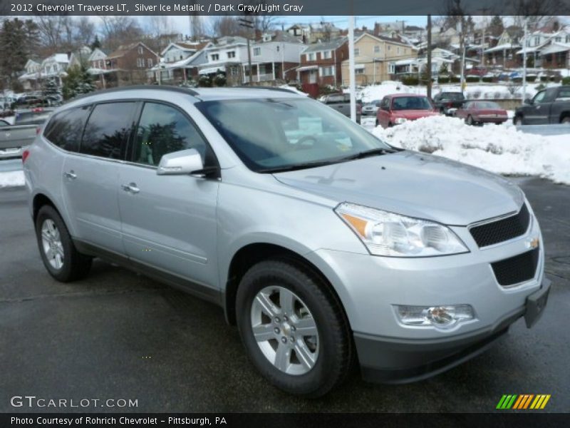 Silver Ice Metallic / Dark Gray/Light Gray 2012 Chevrolet Traverse LT