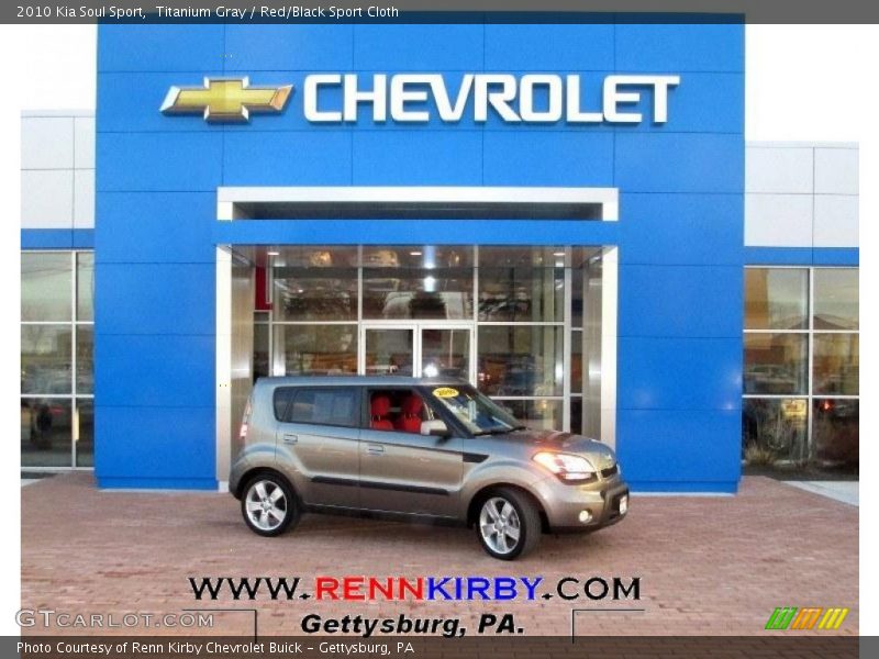 Titanium Gray / Red/Black Sport Cloth 2010 Kia Soul Sport