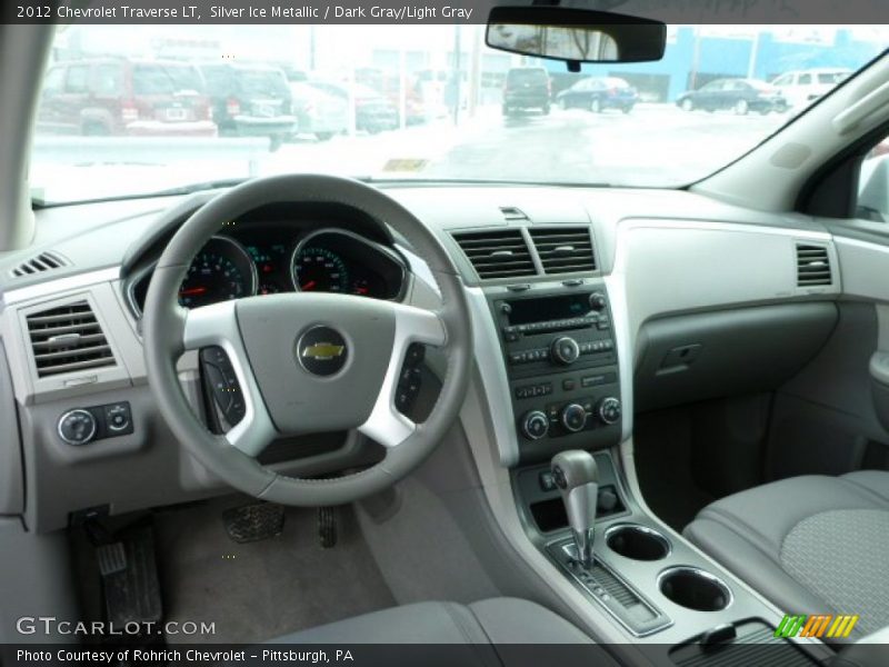 Silver Ice Metallic / Dark Gray/Light Gray 2012 Chevrolet Traverse LT