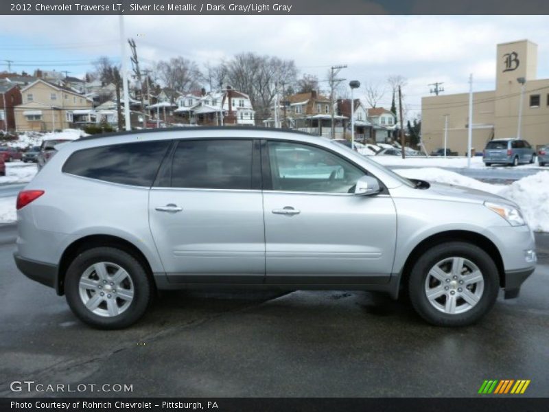 Silver Ice Metallic / Dark Gray/Light Gray 2012 Chevrolet Traverse LT