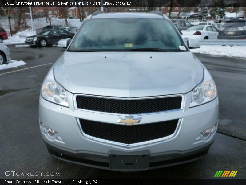 Silver Ice Metallic / Dark Gray/Light Gray 2012 Chevrolet Traverse LT