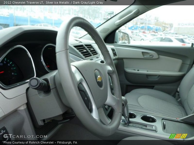 Silver Ice Metallic / Dark Gray/Light Gray 2012 Chevrolet Traverse LT