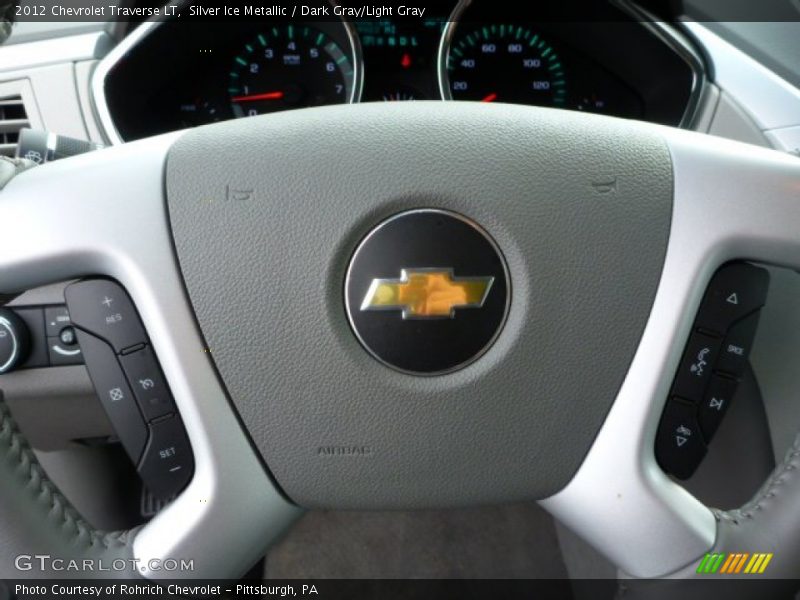 Silver Ice Metallic / Dark Gray/Light Gray 2012 Chevrolet Traverse LT