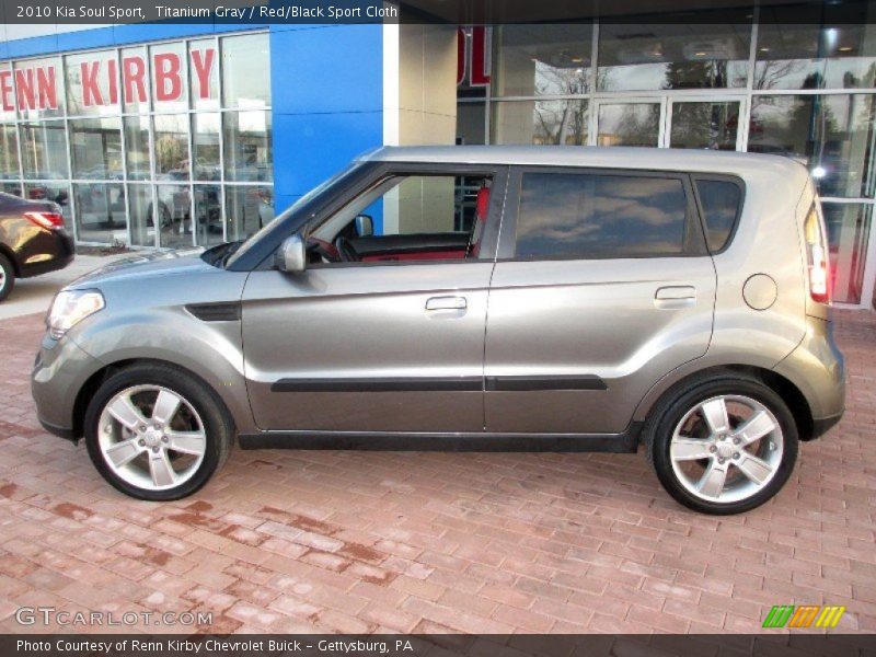 Titanium Gray / Red/Black Sport Cloth 2010 Kia Soul Sport