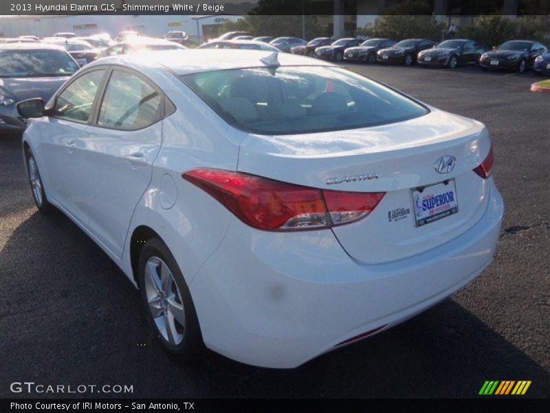Shimmering White / Beige 2013 Hyundai Elantra GLS