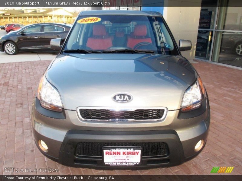 Titanium Gray / Red/Black Sport Cloth 2010 Kia Soul Sport