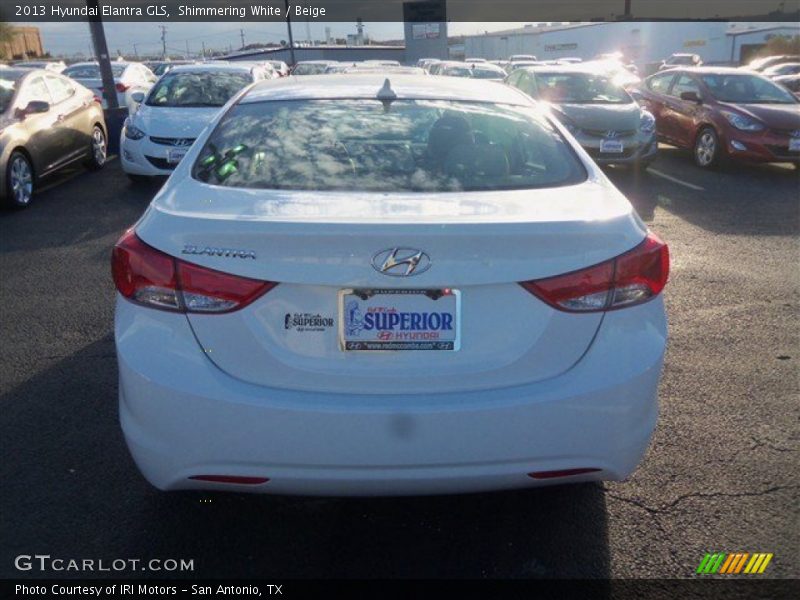 Shimmering White / Beige 2013 Hyundai Elantra GLS