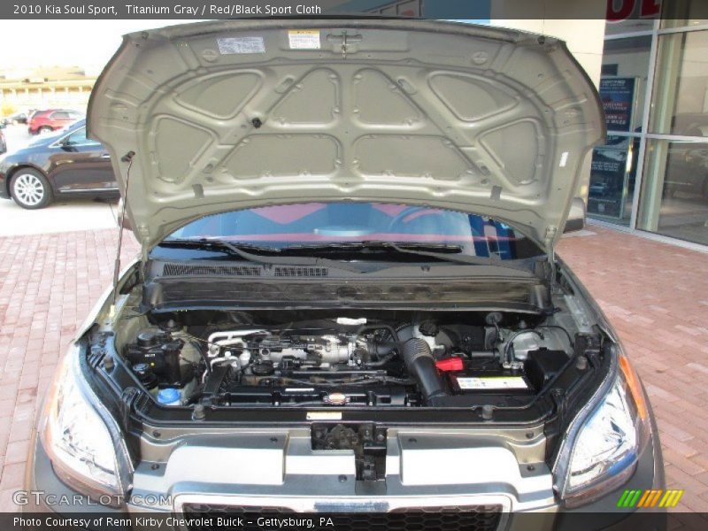 Titanium Gray / Red/Black Sport Cloth 2010 Kia Soul Sport