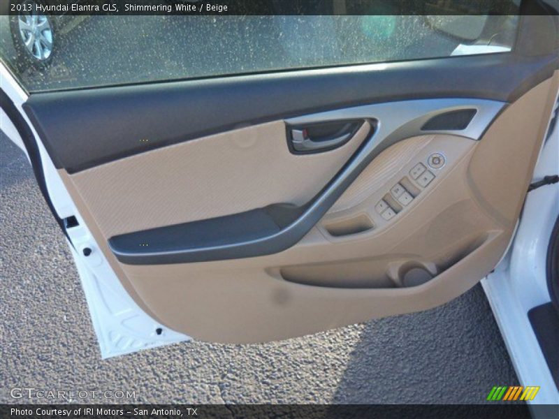 Shimmering White / Beige 2013 Hyundai Elantra GLS