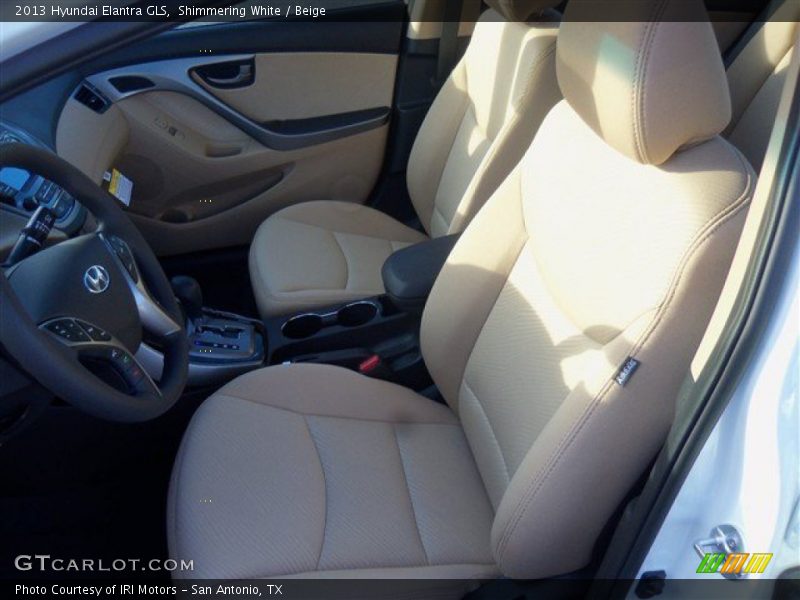 Shimmering White / Beige 2013 Hyundai Elantra GLS