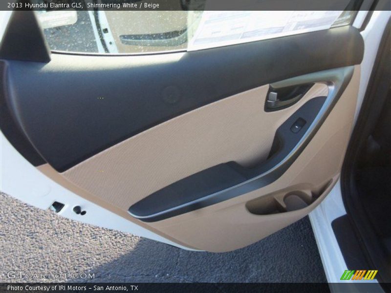 Shimmering White / Beige 2013 Hyundai Elantra GLS