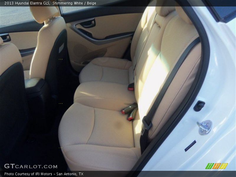 Shimmering White / Beige 2013 Hyundai Elantra GLS