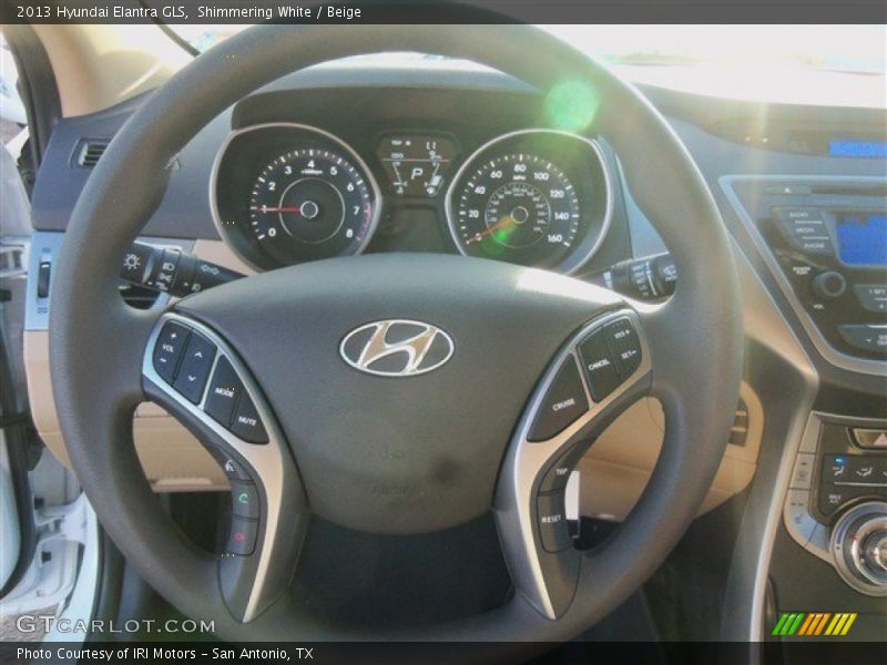Shimmering White / Beige 2013 Hyundai Elantra GLS