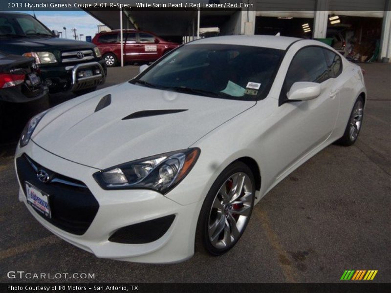 White Satin Pearl / Red Leather/Red Cloth 2013 Hyundai Genesis Coupe 2.0T R-Spec