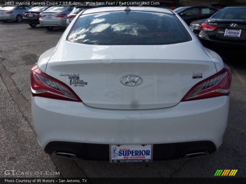 White Satin Pearl / Red Leather/Red Cloth 2013 Hyundai Genesis Coupe 2.0T R-Spec