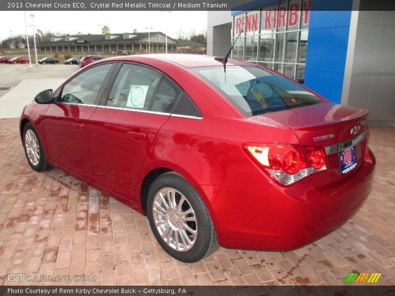 Crystal Red Metallic Tintcoat / Medium Titanium 2013 Chevrolet Cruze ECO