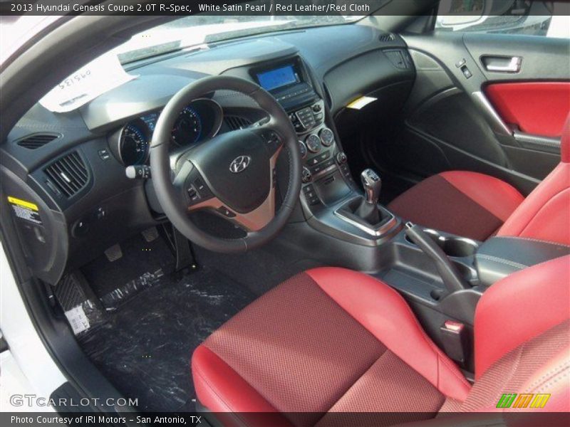 Red Leather/Red Cloth Interior - 2013 Genesis Coupe 2.0T R-Spec 