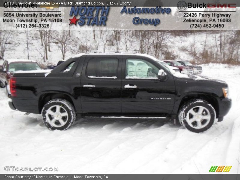 Black / Ebony 2013 Chevrolet Avalanche LS 4x4 Black Diamond Edition