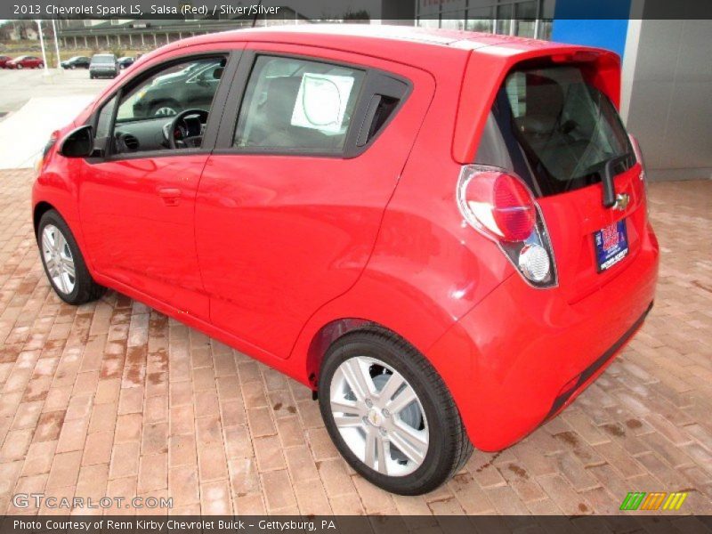 Salsa (Red) / Silver/Silver 2013 Chevrolet Spark LS