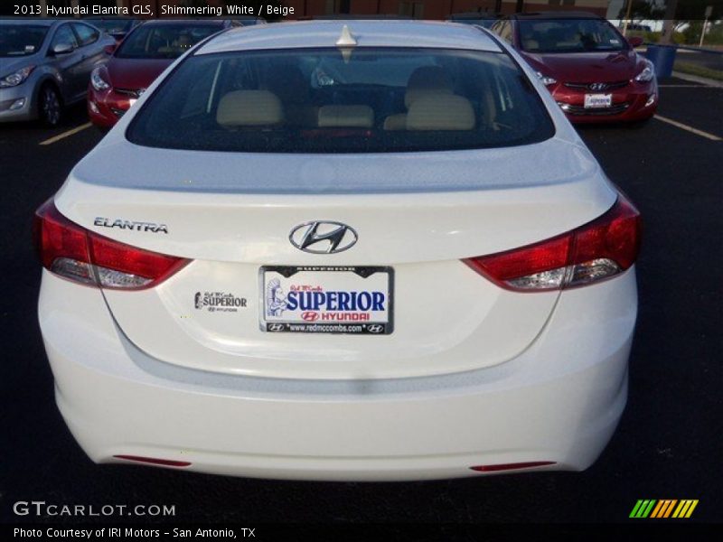 Shimmering White / Beige 2013 Hyundai Elantra GLS