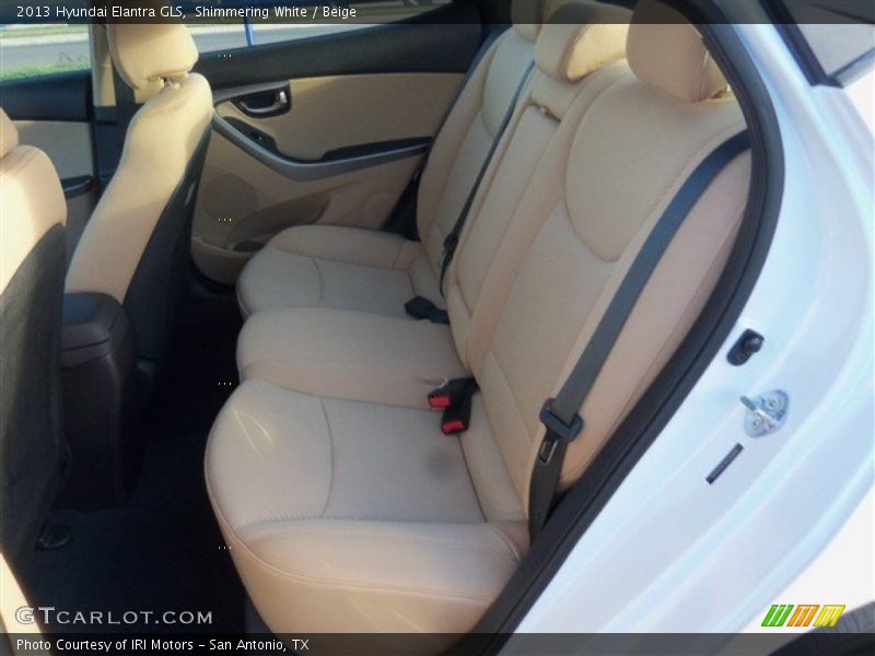 Shimmering White / Beige 2013 Hyundai Elantra GLS