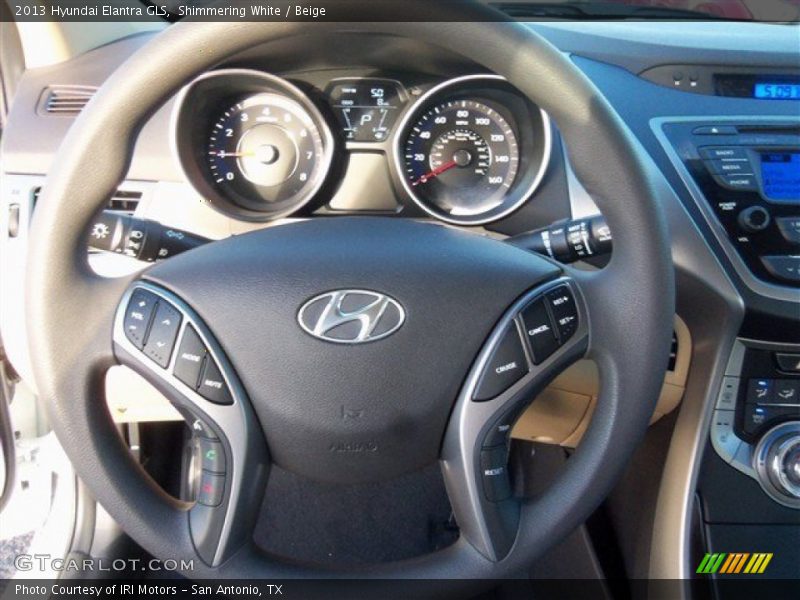 Shimmering White / Beige 2013 Hyundai Elantra GLS