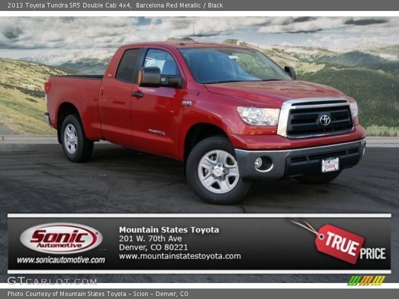 Barcelona Red Metallic / Black 2013 Toyota Tundra SR5 Double Cab 4x4