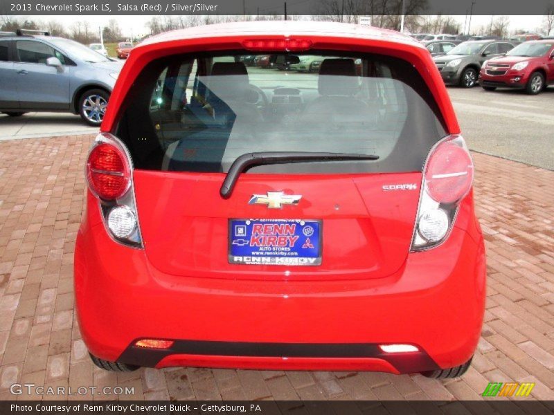 Salsa (Red) / Silver/Silver 2013 Chevrolet Spark LS