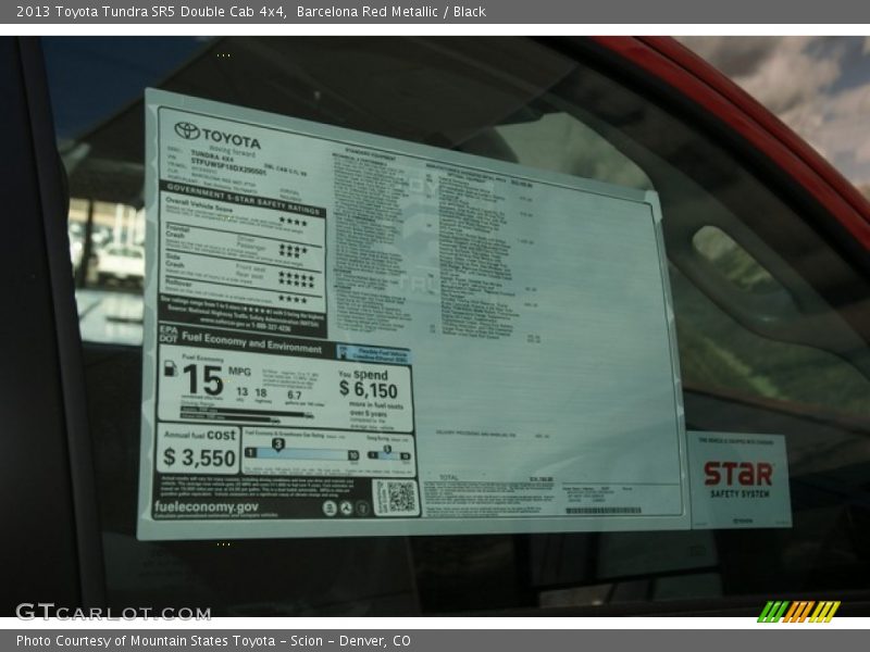 Barcelona Red Metallic / Black 2013 Toyota Tundra SR5 Double Cab 4x4