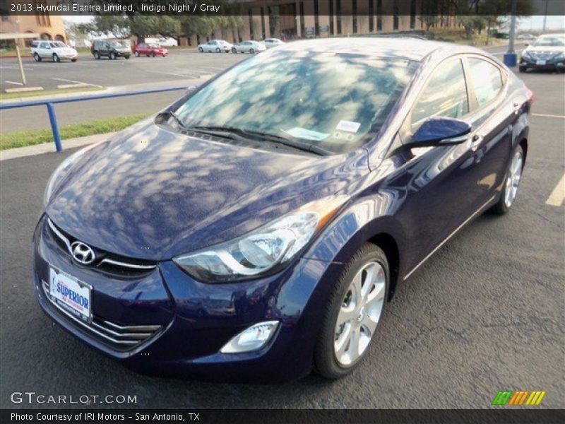 Indigo Night / Gray 2013 Hyundai Elantra Limited