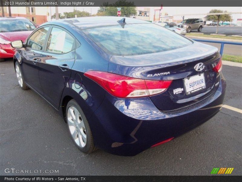 Indigo Night / Gray 2013 Hyundai Elantra Limited