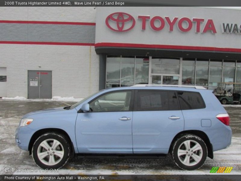 Wave Line Pearl / Sand Beige 2008 Toyota Highlander Limited 4WD