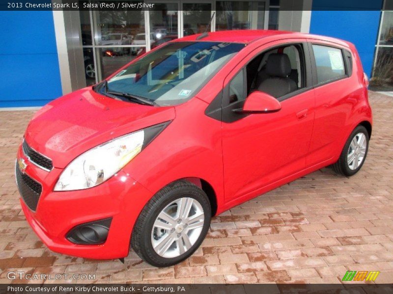 Salsa (Red) / Silver/Silver 2013 Chevrolet Spark LS