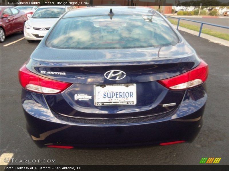 Indigo Night / Gray 2013 Hyundai Elantra Limited