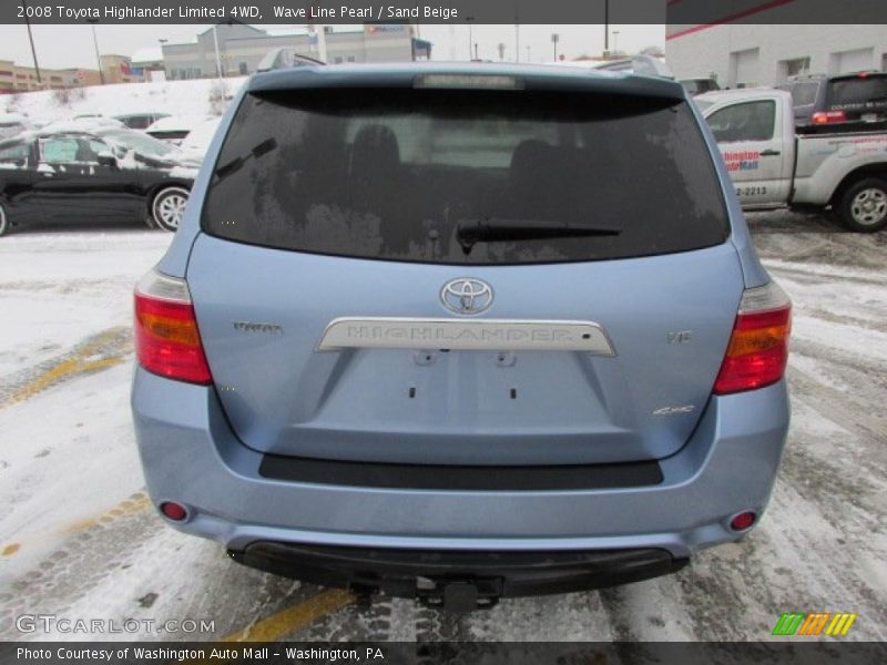Wave Line Pearl / Sand Beige 2008 Toyota Highlander Limited 4WD