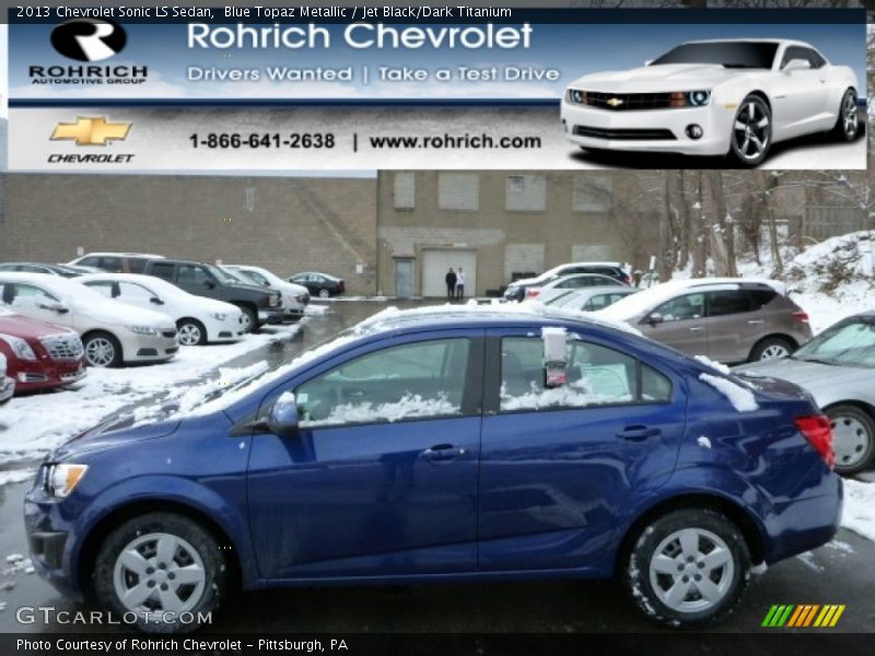 Blue Topaz Metallic / Jet Black/Dark Titanium 2013 Chevrolet Sonic LS Sedan