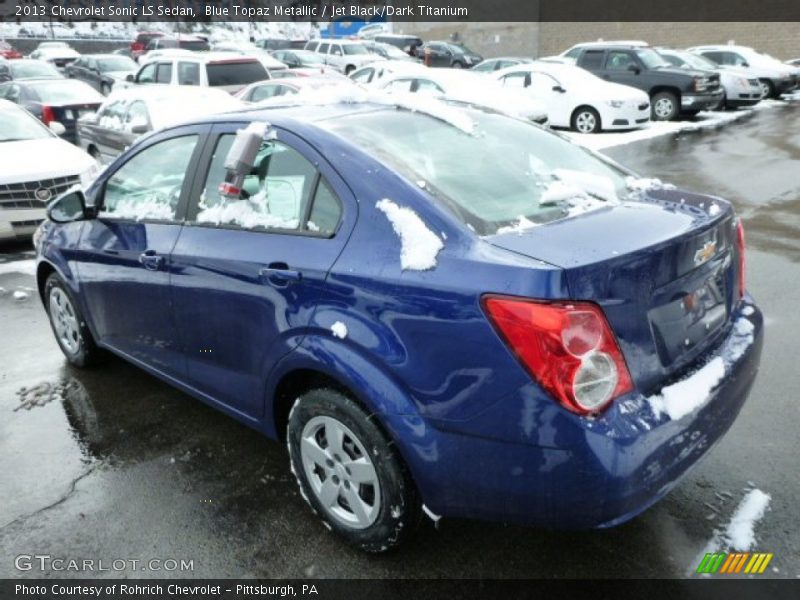 Blue Topaz Metallic / Jet Black/Dark Titanium 2013 Chevrolet Sonic LS Sedan