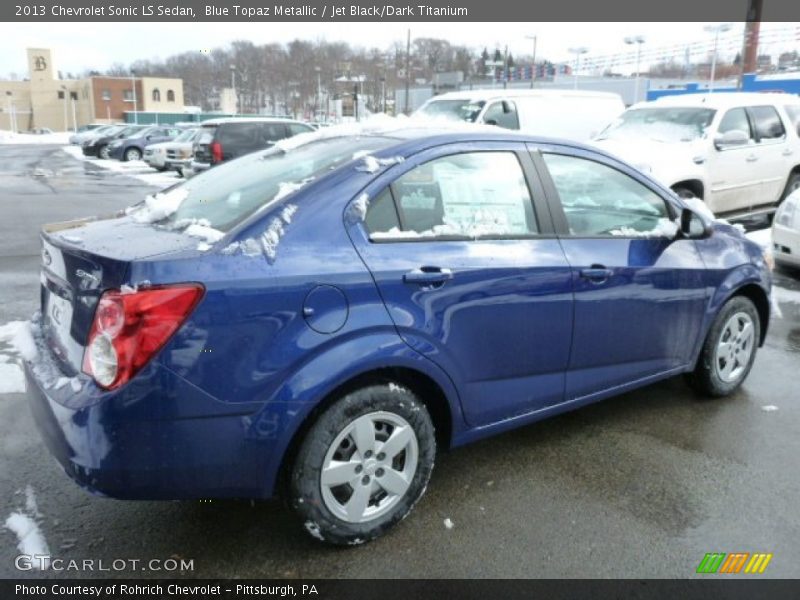 Blue Topaz Metallic / Jet Black/Dark Titanium 2013 Chevrolet Sonic LS Sedan