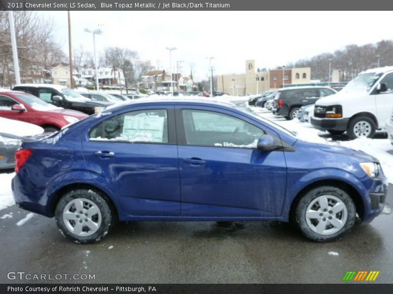 Blue Topaz Metallic / Jet Black/Dark Titanium 2013 Chevrolet Sonic LS Sedan