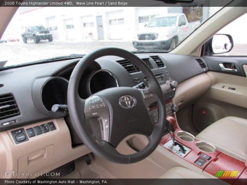 Wave Line Pearl / Sand Beige 2008 Toyota Highlander Limited 4WD