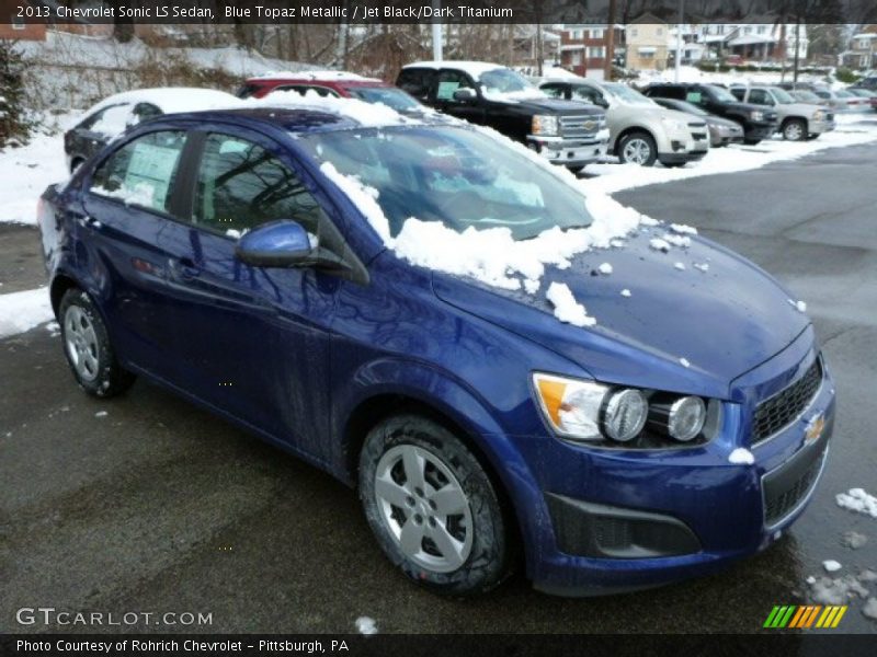 Blue Topaz Metallic / Jet Black/Dark Titanium 2013 Chevrolet Sonic LS Sedan
