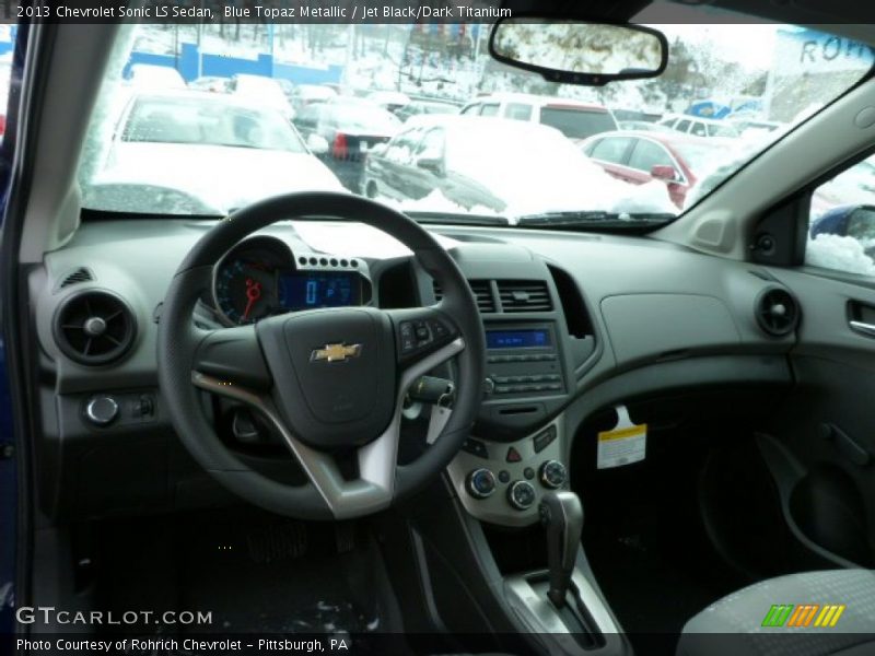 Blue Topaz Metallic / Jet Black/Dark Titanium 2013 Chevrolet Sonic LS Sedan