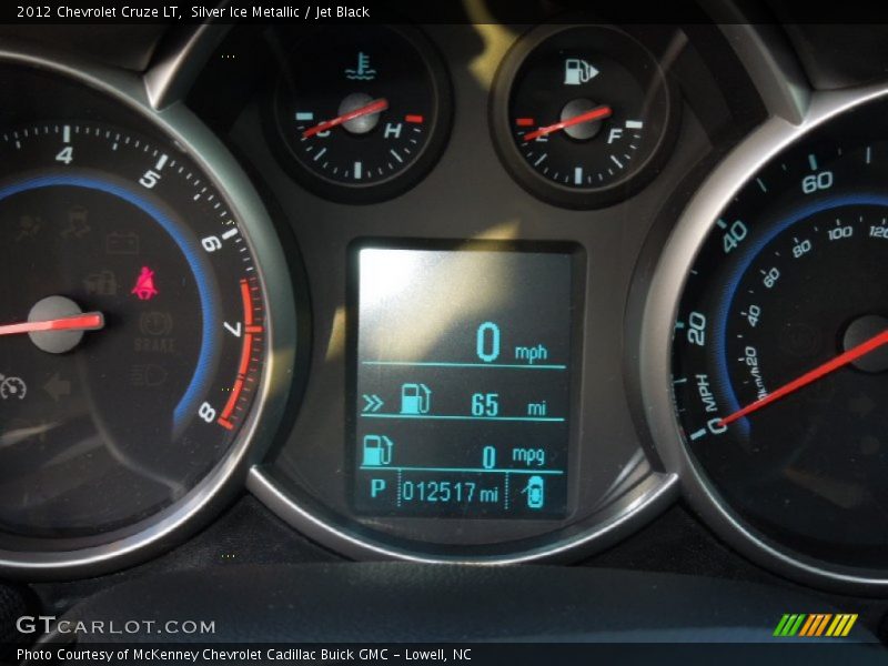 Silver Ice Metallic / Jet Black 2012 Chevrolet Cruze LT