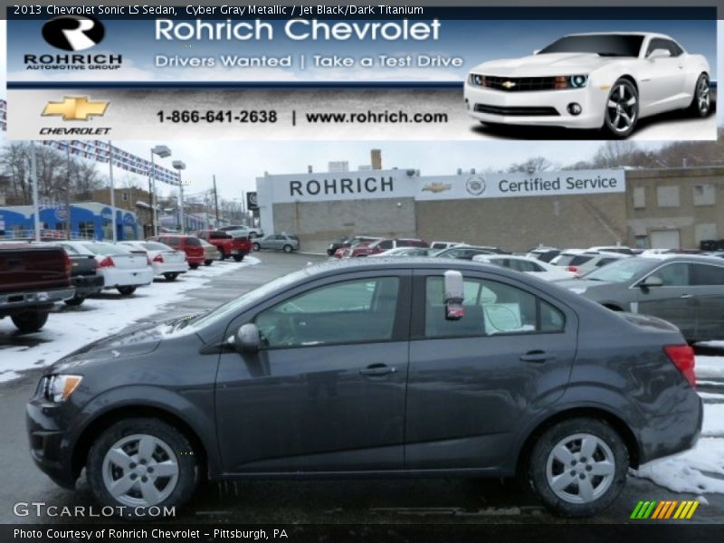 Cyber Gray Metallic / Jet Black/Dark Titanium 2013 Chevrolet Sonic LS Sedan