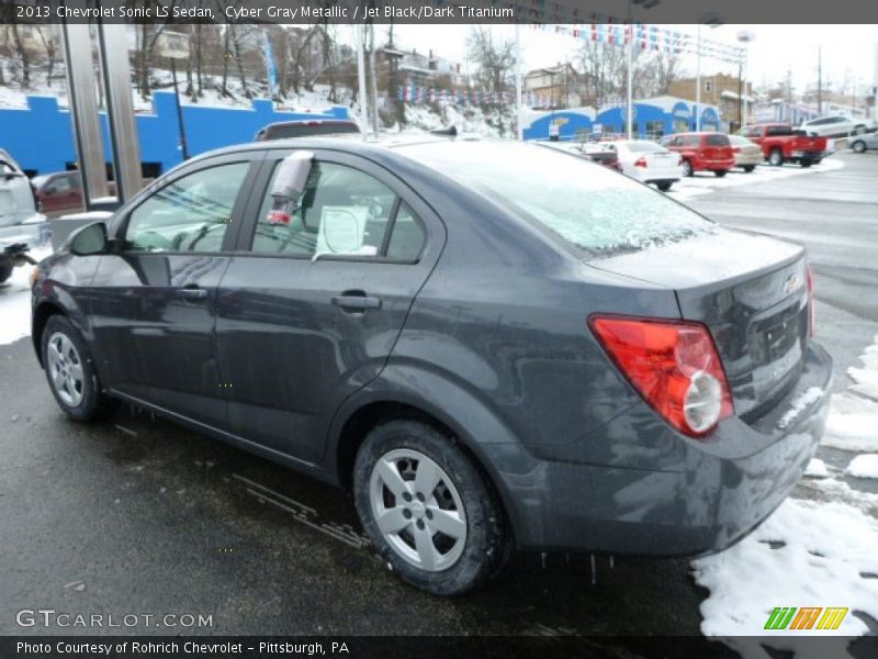 Cyber Gray Metallic / Jet Black/Dark Titanium 2013 Chevrolet Sonic LS Sedan