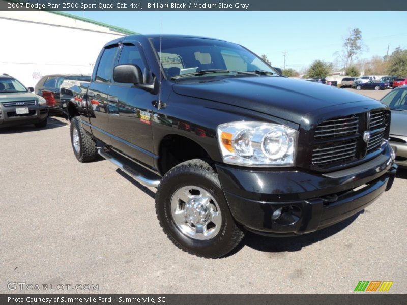 Brilliant Black / Medium Slate Gray 2007 Dodge Ram 2500 Sport Quad Cab 4x4