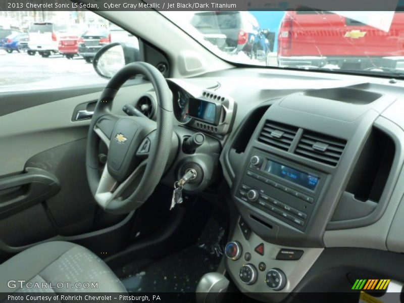 Cyber Gray Metallic / Jet Black/Dark Titanium 2013 Chevrolet Sonic LS Sedan