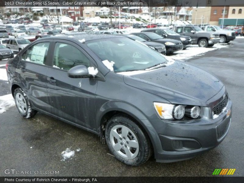 Cyber Gray Metallic / Jet Black/Dark Titanium 2013 Chevrolet Sonic LS Sedan